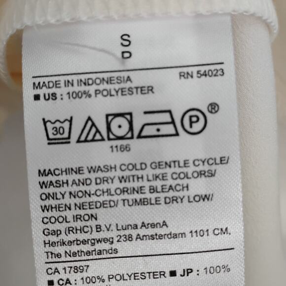 Banana Republic Factory Blouse Snow Day White SIze Small Adjustable Straps NWT - Picture 7 of 8